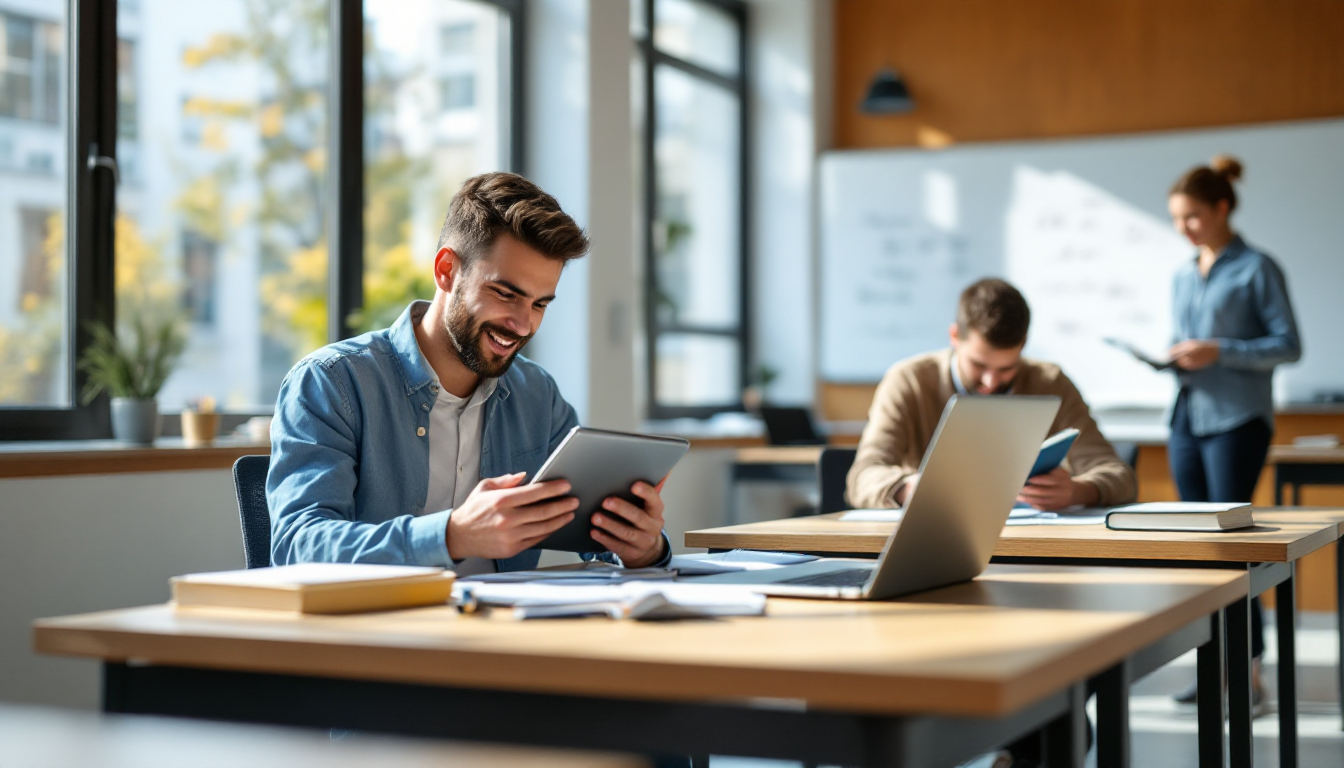 능동적 학습과 수동적 학습의 차이를 보여주는 실제 학습 장면