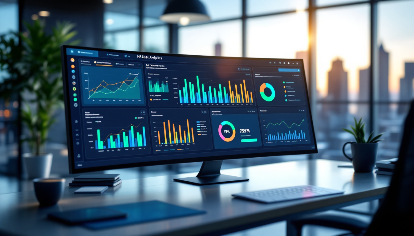 직원 성과, 몰입도, 이직률 등 HR 데이터 분석 시각화 대시보드 화면